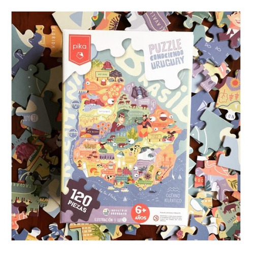 Post destacado de la madriguera libros | Producto: PUZZLE CONOCIENDO URUGUAY 120 PIEZAS